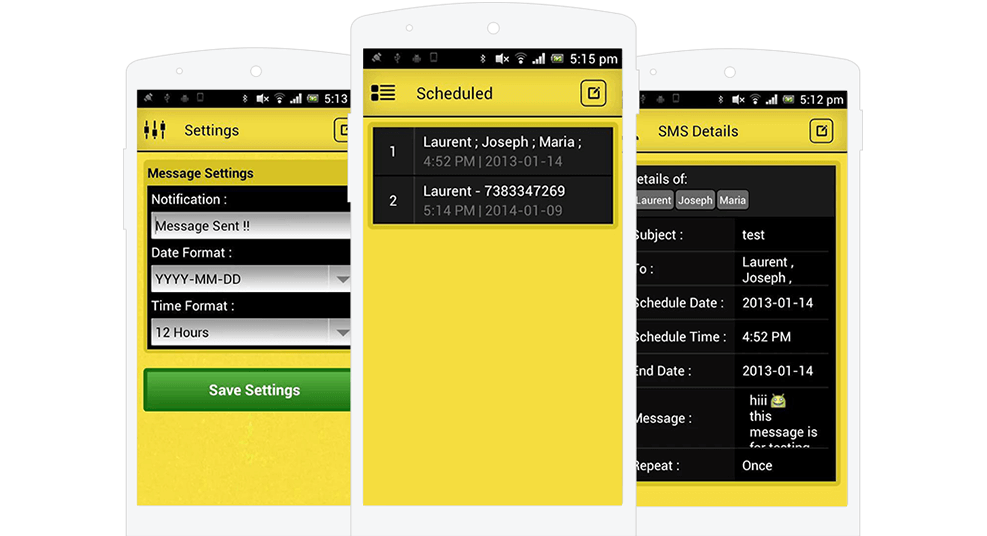 Advance SMS Scheduler