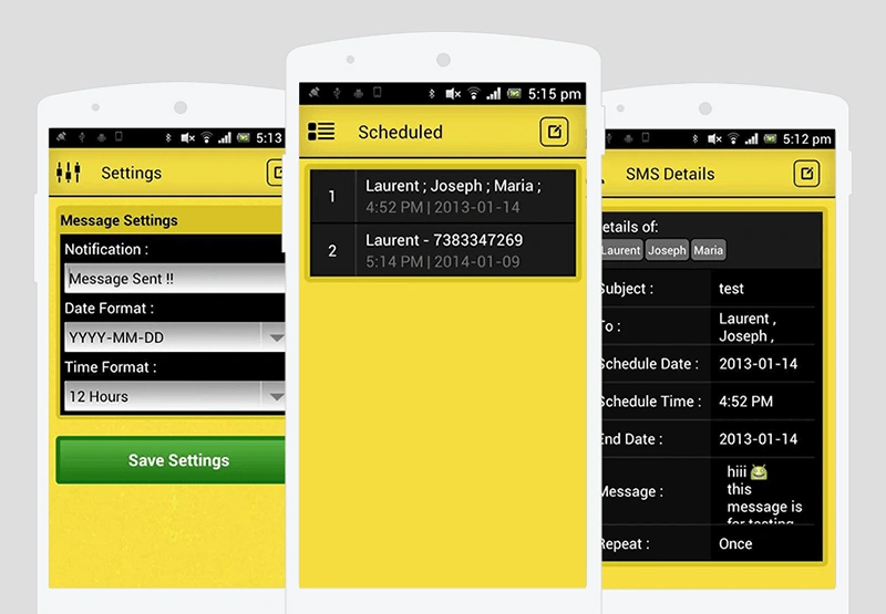 Advance SMS Scheduler